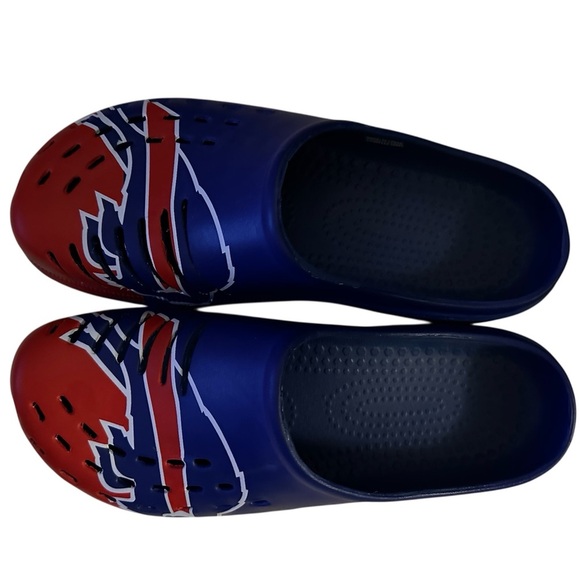 FOCO NFL Men's Buffalo Bills 2023 Colorblock Big Logo Clog - Picture 2 of 9